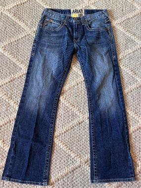 Ariat M7 Rocker Slim Fit Boot Cut Jeans - Medium Wash Men's